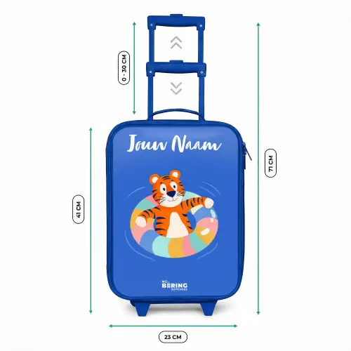 Tijger - Zwemband - Water Kinderkoffer - Blauw klein -productfoto_formaten