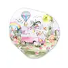 Unicorn - Regenboog - Kinderen - Meiden - Auto Wandcirkel Organisch Forex 3mm klein -3d