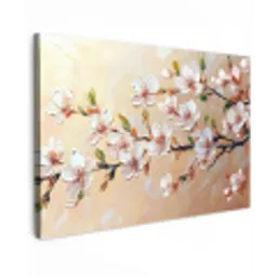 Bloesemtakken - Schilderachtig - Roze Tuinposter op houten frame 2 cm dik klein -3d