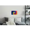 Regenboogkleuren - Spiraal - Kleurrijk Muursticker klein -slaapkamer