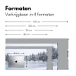 Meer - Dennen - IJs - Winter - Rustgevend Muismat XXL klein -sfeer5