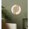Symmetrische bocht - Koperkleurig Wandcirkel kunststof plaat 5mm dik klein -sfeer3