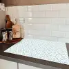 Patroon - Lijn - Design - Groen Inductie beschermer vinyl 3mm klein 276 -sfeer3