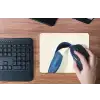 Illustratie - Blauw - Vogel muismat rubber klein -toetsenbord