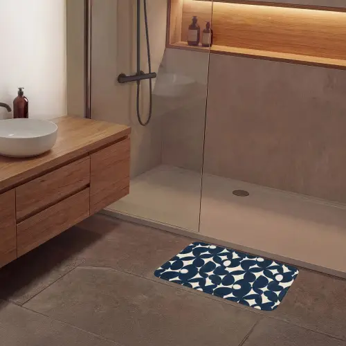 Modern - Geometrisch - Blauw Badmat klein 997 -sfeer2