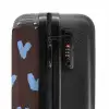 Donkerbruine achtergrond met hartachtige vormen NBS - Handbagage koffer - Kinderen Unisex middel -slot
