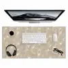 Organisch - Textuur - Beige Muismat XXL klein 681 -3d