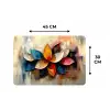 Bloem - Abstract - Kleurrijk - Bladeren Placemat vinyl groot -specs