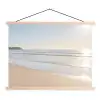 Zee - Zon - Zand textielposter latten blank klein -3d