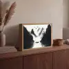 Roeiboot - Mistig - Bergen - Vogels Light Box met batterij (Wandlamp) middel -sfeer2