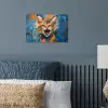 Kat - Kleurrijk - Oranje - Blauw poster papier klein -sfeer2