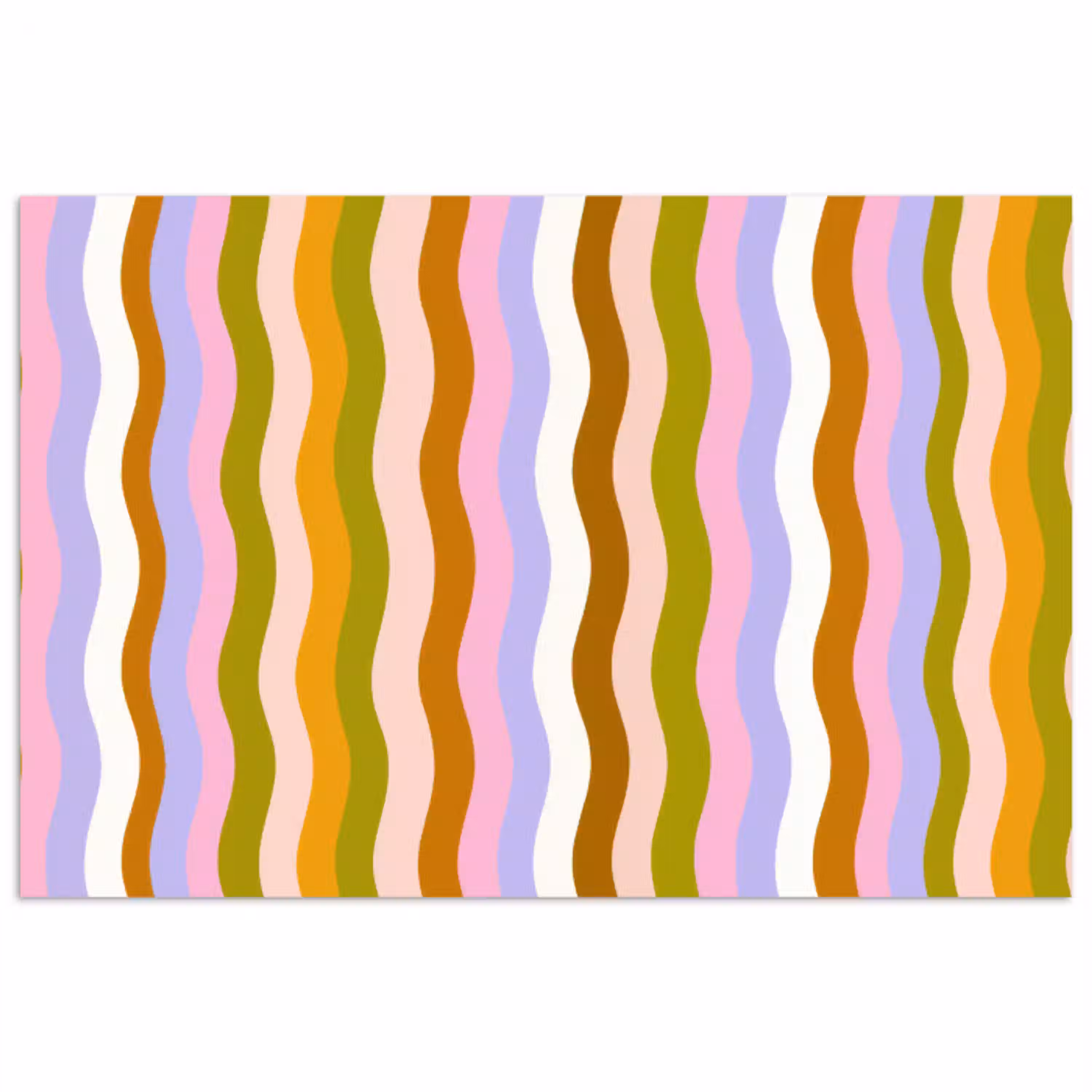 lijnen - Golven - Pastelkleuren - Patroon poster papier klein -3d