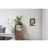 Pizza - Decoratie - Japandi - Vintage textielposter latten blank klein -woonkamer