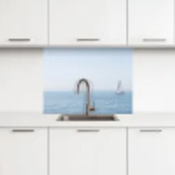 Horizon - Zeilboot - Zee keuken achterwand 2 middel -3d