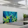 Pauw - Cirkels - Blauw keuken achterwand spatscherm klein -3d_schuin