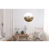 Marmer - Goud - Bruin - Textuur - Marmerlook Wandcirkel aluminium klein -woonkamer
