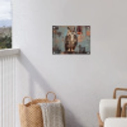 Geschilderd - Abstract - Uil - Bruin tuinposter los doek klein -sfeer8