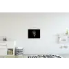 Dieren - Zwart - Luipaard - Wit - Wild textielposter latten blank klein -kinderkamer