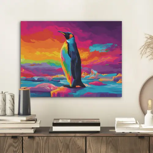 Ijsschots - Pinguïn - Abstract - Lucht PET vilt klein -sfeer1