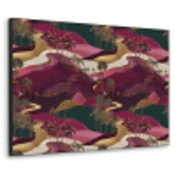 Magisch - Palmbomen - Goud Textielframe zwart klein 947 -3d