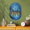Skyline Toronto - Water - Stadslichten - Toren Wandcirkel Ovaal Forex klein -sfeer2