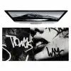 Gezicht - Mond - Graffiti - Zwart Muismat XXL klein -zzz3d