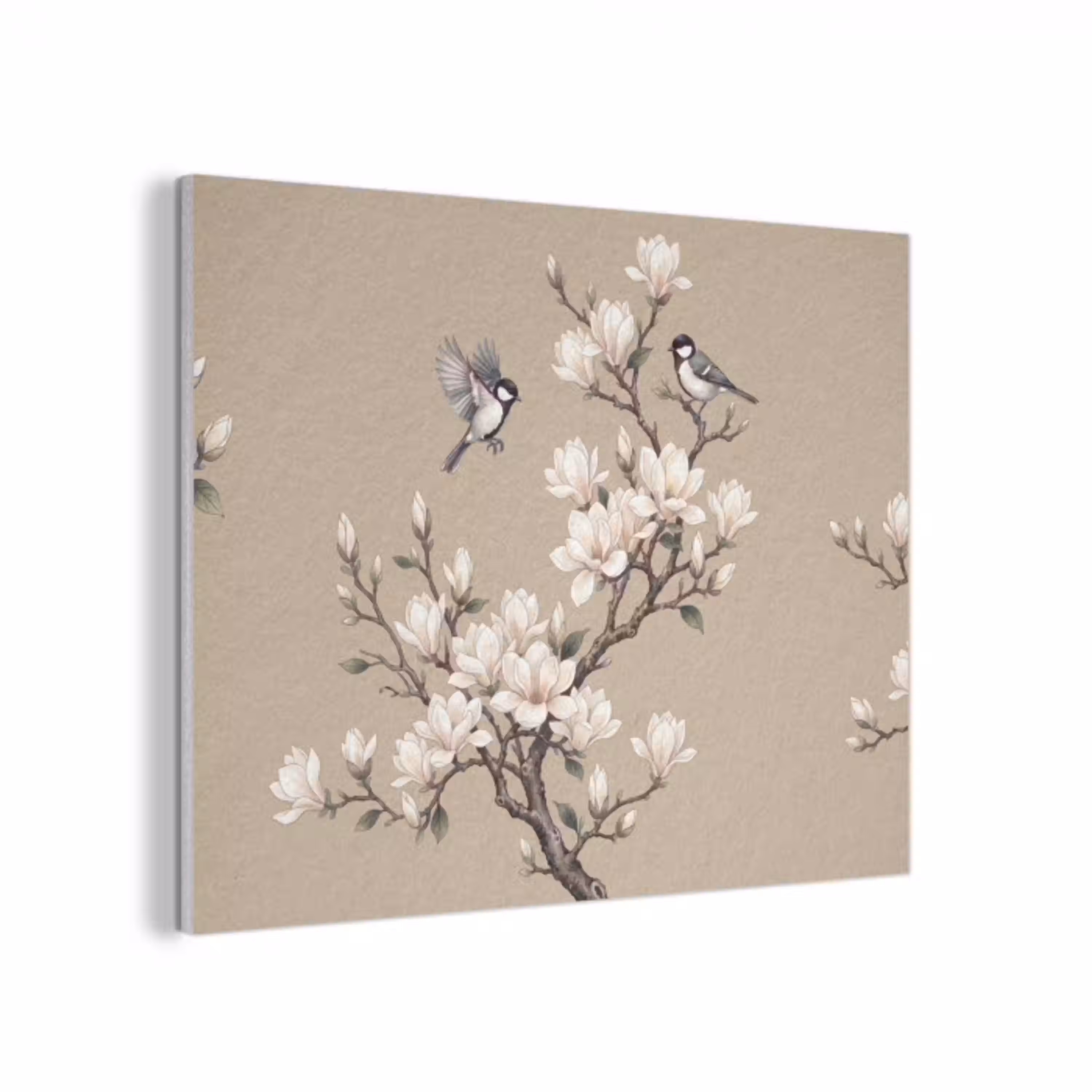 Oosters - Vogels - Beige PET vilt klein -3d