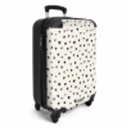 Valentijn hartjes verspreid patroon zwart NBS - Handbagage koffer - Vrouwen middel -productfoto_3d