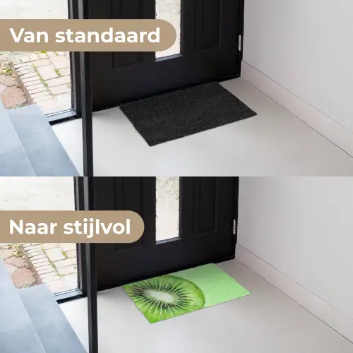 Kiwi - Groen - Fris Deurmat klein -voor-na_NL