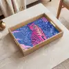 Tijger - Roze - Bladeren - Jungle Dienblad Rechthoek middel -sfeer1