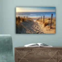 Strand - Zee - Nederland - Duinen - Zon canvas 2cm klein -sfeer4