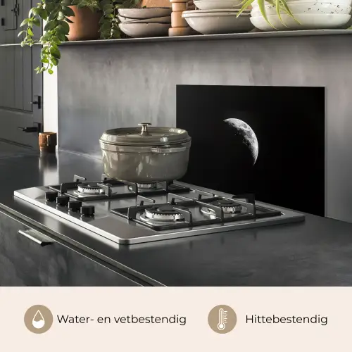 Maan - Hemel - Zwart - Schaduw keuken achterwand spatscherm klein -usp_NL