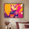 Varken - Bloemkroon - Kimono - Abstract Textielframe zwart klein -sfeer1