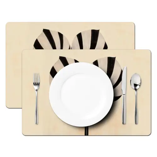 Bladeren - Gestreept - Stengel - Beige Placemat vinyl groot -zzsfeer2_Kitchenyeah-website