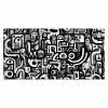 Symbolen - Abstract - Grafisch - Zwart Muismat XXL klein -3d_leeg