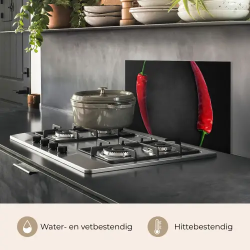 Dialoog van Pepers keuken achterwand spatscherm klein -usp_NL
