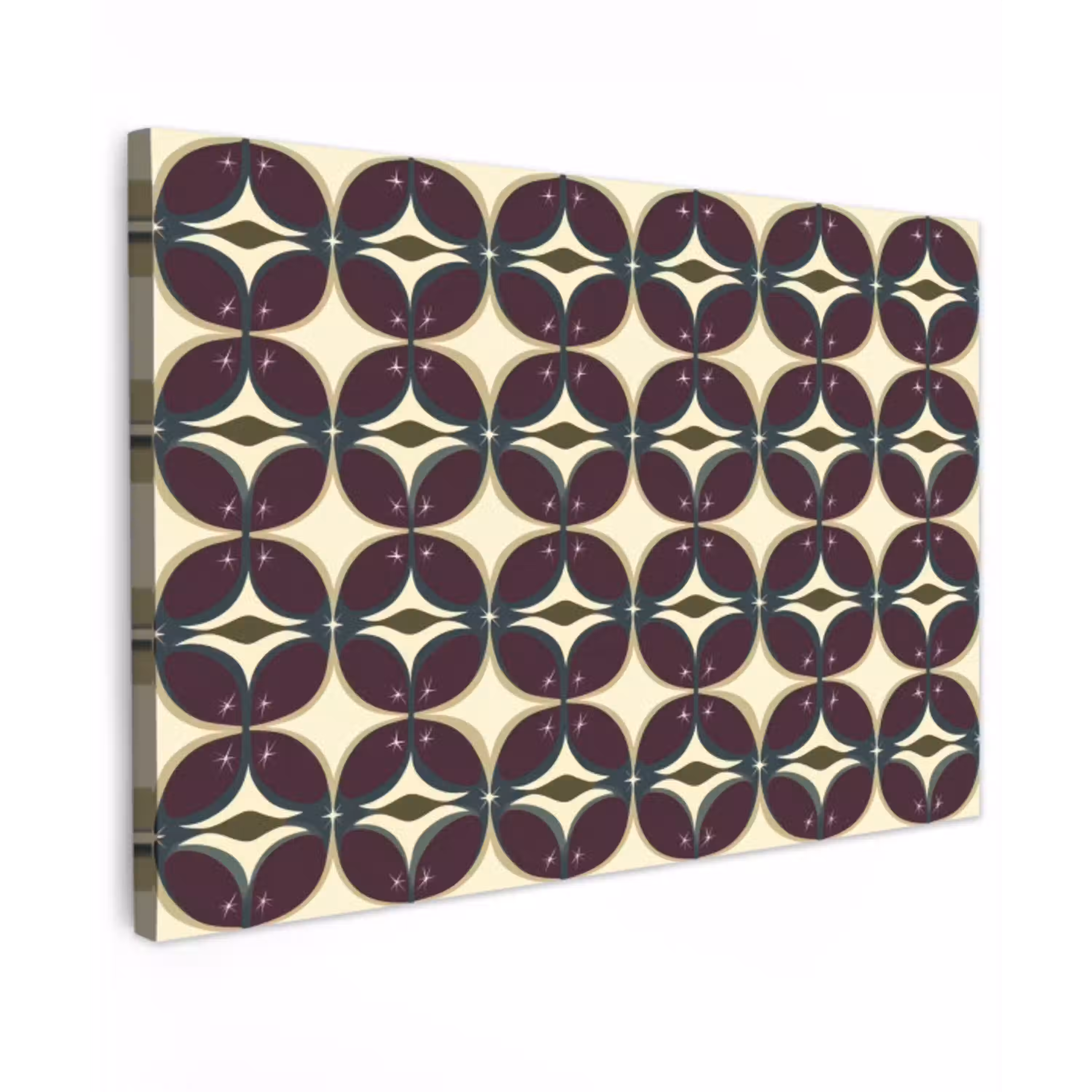 Cirkel - Retro - Kleurrijk canvas 2cm klein 34 -z3d
