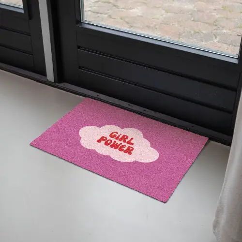 Girl power - Wolk - Roze Deurmat klein -sfeer2
