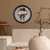 Rose - Strik - Bestek Wandcirkel behangsticker klein -sfeer1