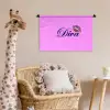 Diva - Lip - Panterprint - Roze Wandkleed katoen klein -wsfeer5_kind