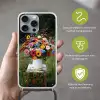 Bloemen - Krukje - Gieter - Veld Hoesje iPhone 16 Pro Max met koord klein -sfeer2_NL