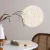 Beige - Geometrie - Patronen - Abstract Wandcirkel behangsticker klein 186 -sfeer3