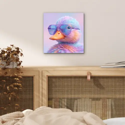 Eend - bril - Pastel aluminium wit klein -sfeer3