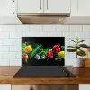 Groente - Splash - Zwart keuken achterwand spatscherm klein -sfeer2