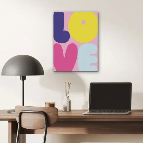 Love - Valentijn - Kleurrijk PET vilt klein -sfeer5