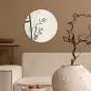 Japandi - Bamboe - Beige Wandcirkel plexiglas klein -sfeer1