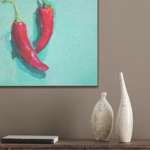 Chilipepers - Geverfd - Rood PET vilt klein -sfeer6_closeup