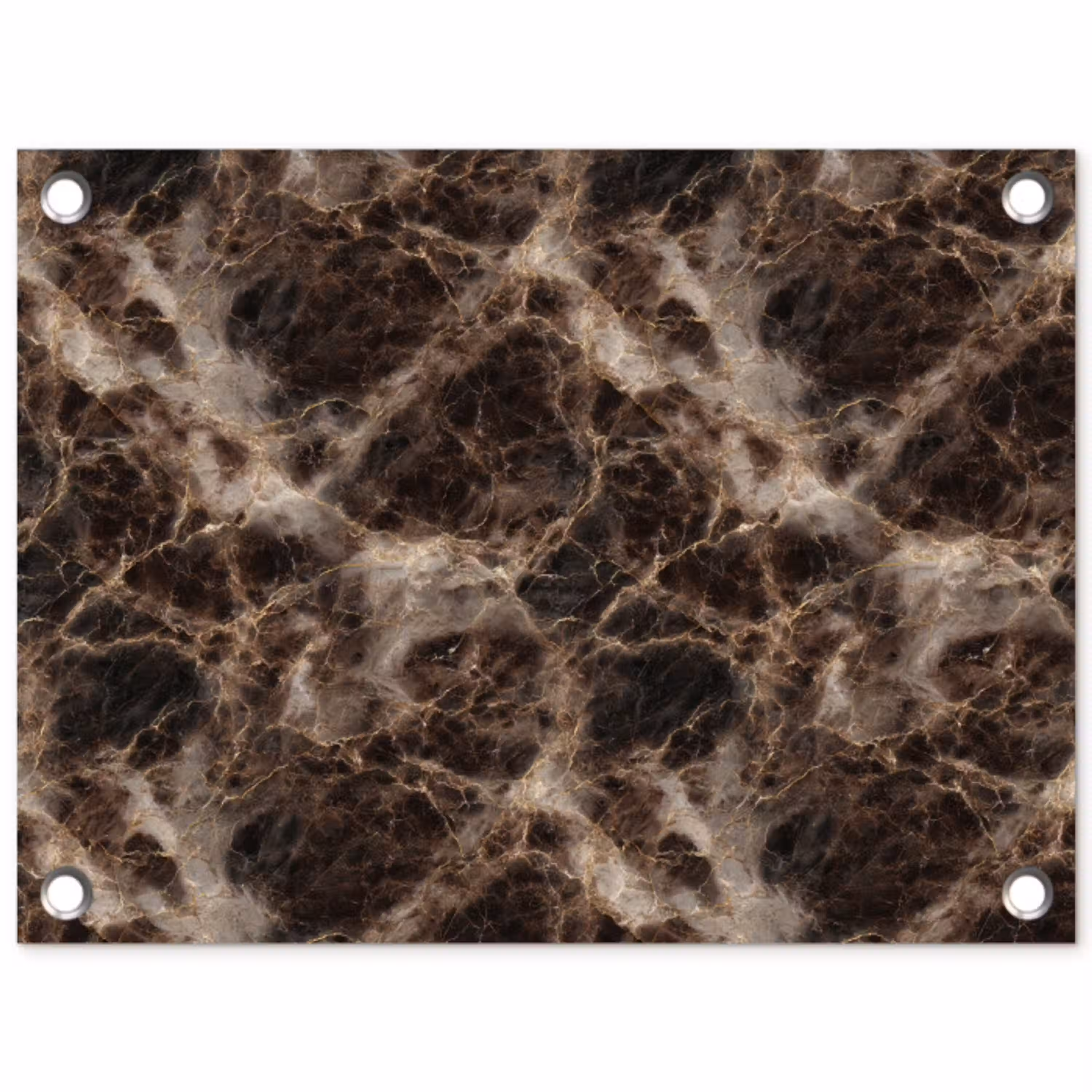 Bruin - Goud - Marmer tuinposter los doek klein 239 -3d