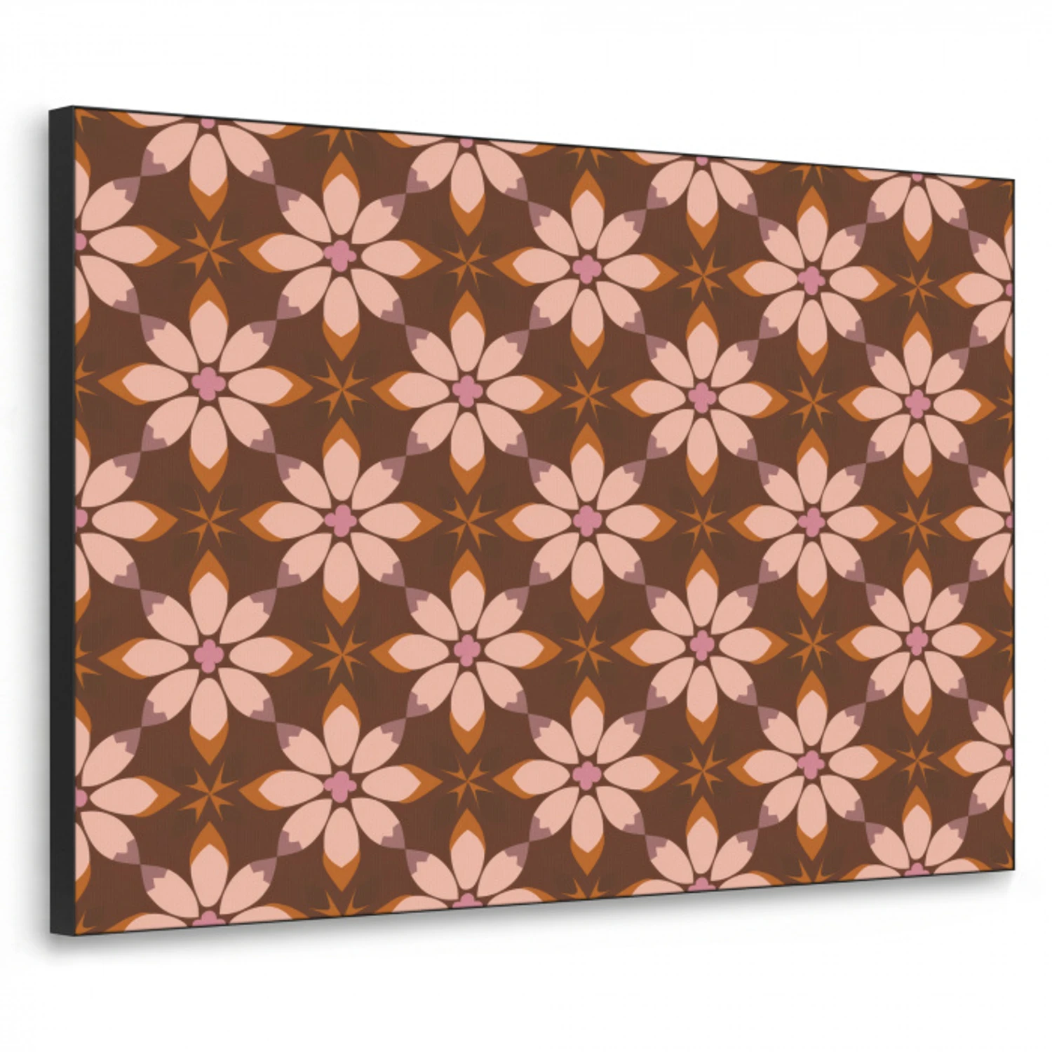 Klassiek - Retro - Bruin Textielframe zwart klein 947 -3d