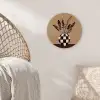 Minimalistisch - Vaas - Bloemen - Bruin Wandcirkel kunststof plaat 5mm dik klein -sfeer5